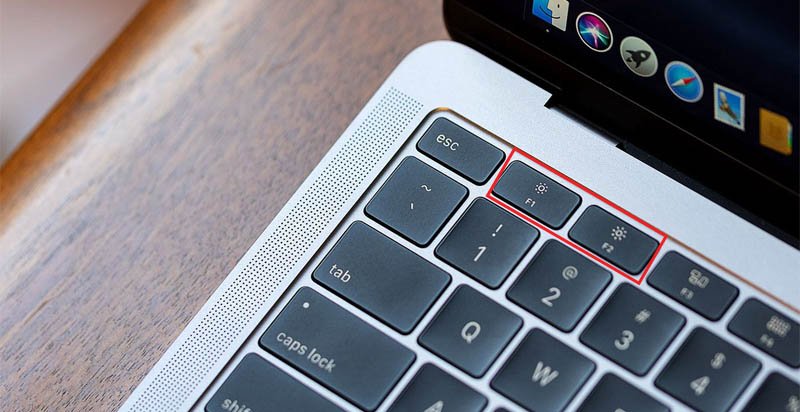 phím chỉnh độ sáng màn hình macbook