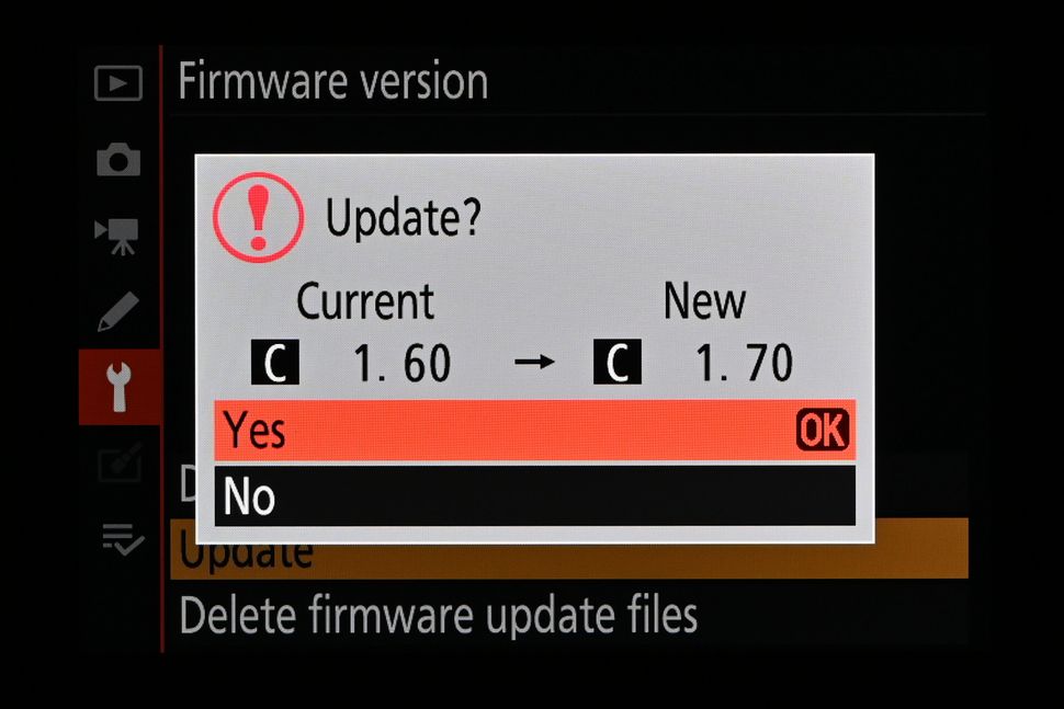 Xác nhận và tiến hành cập nhật Firmware