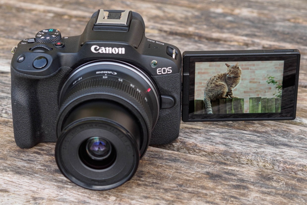 Canon EOS R50 nổi bật với màn hình LCD xoay lật hoàn toàn
