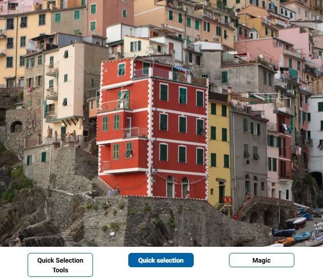 Công cụ tạo vùng chọn nhanh - Quick Selection được sử dụng rất phổ biến trong Photoshop.