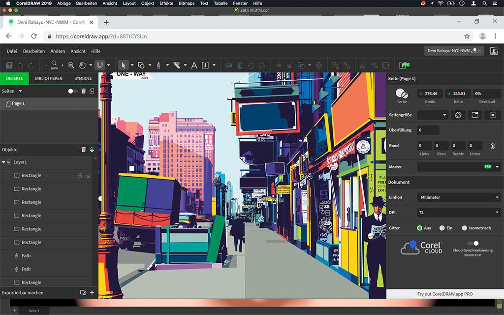 CorelDRAW cho Mac sử dụng trong thiết kế và in ấn