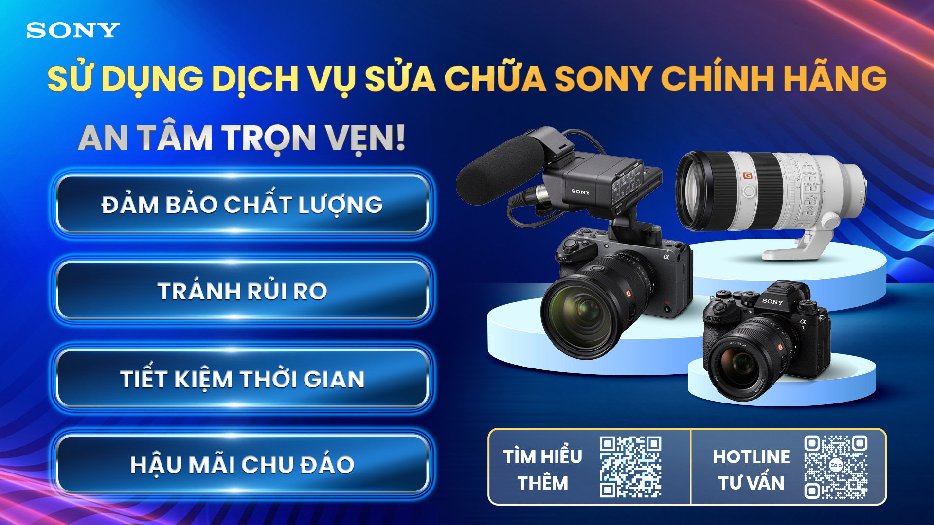 Dịch vụ sửa chữa Sony chính hãng