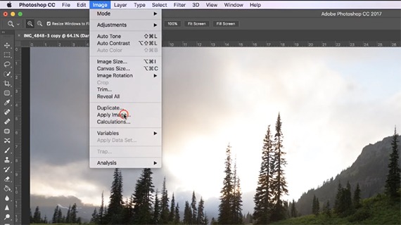 Mở ảnh phơi sáng trong Photoshop dưới dạng các layer