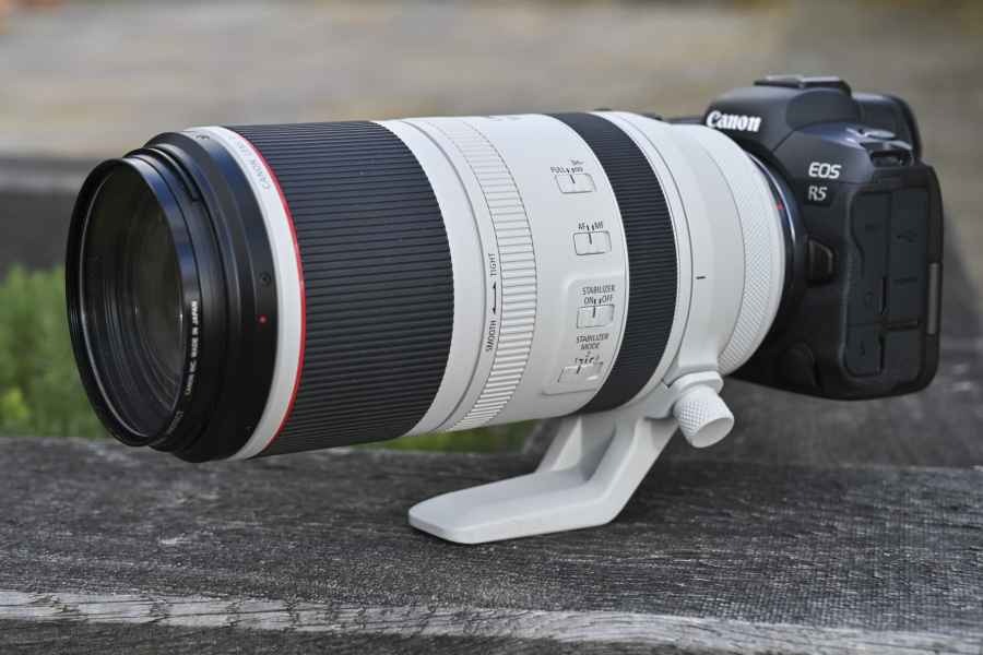 len máy ảnh canon RF 100-500mm đầy tiện lợi