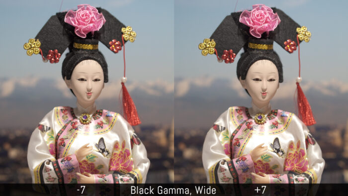 Black Gamma có thể điều chỉnh trong khoảng ±7 bước