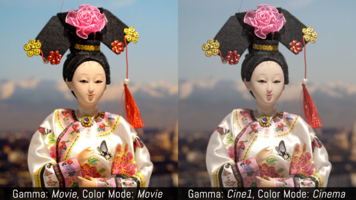 Movie Gamma + Cinema Color sẽ giữ được độ tương phản tốt