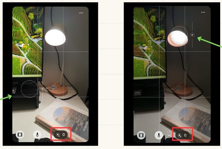 iPhone sẽ tự động bù trừ sáng trước khi tự điều chỉnh