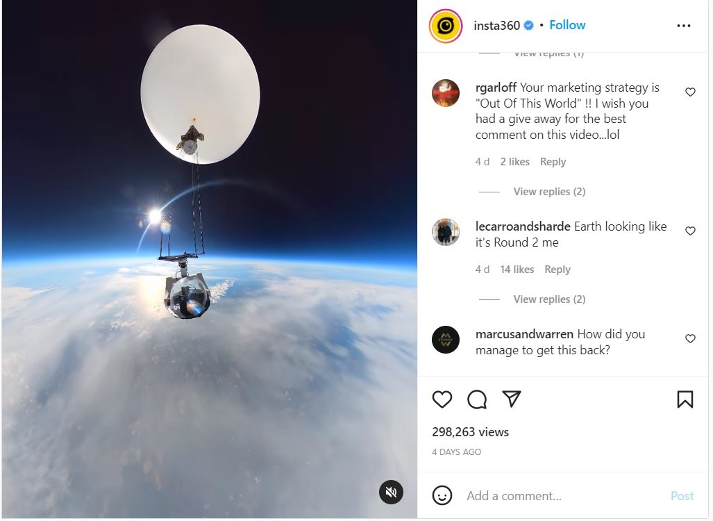 Insta360 one x2 quay 360 độ Trái Đất