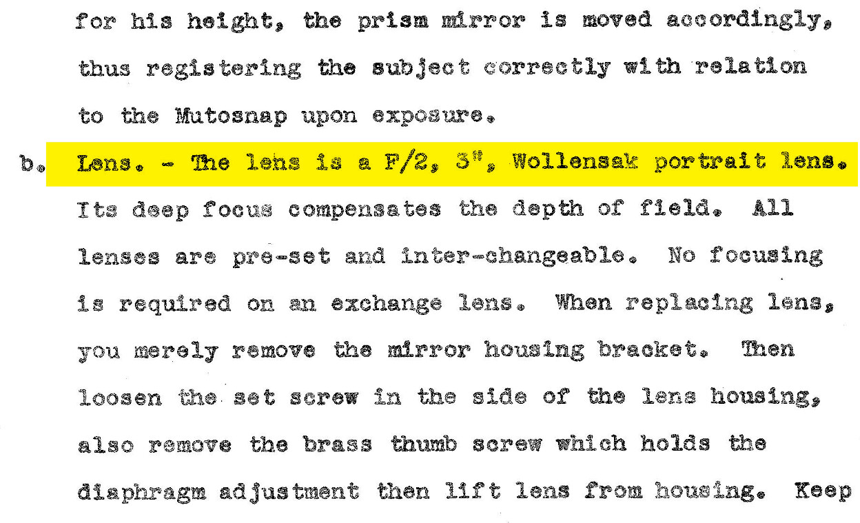 Ống kính chân dung Wollensak 3 inch f/3 được sử dụng