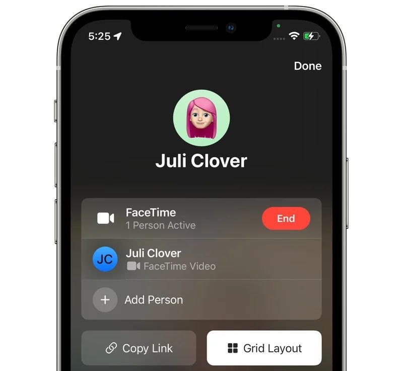 Tạo liên kết FaceTime trong iOS15
