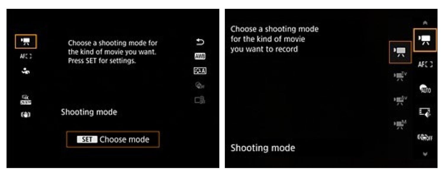Chế độ quay Canon EOS R50 vs EOS R50 V