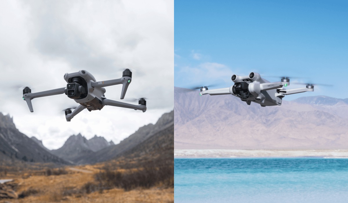 DJI Air 3 thiết kế to hơn Air 2S và Mini 3 Pro