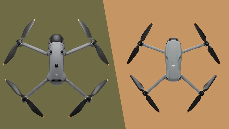 So sánh DJI Mavic 4 Pro vs DJI Air 3S: Kích thước và trọng lượng
