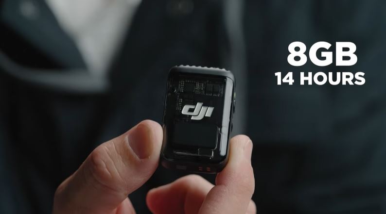 DJI Mic 2 cho khả năng lưu trữ lên đến 8GB