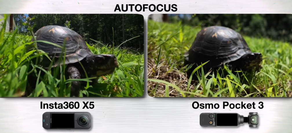 So sánh DJI Pocket 3 vs Insta360 X5: Khả năng lấy nét