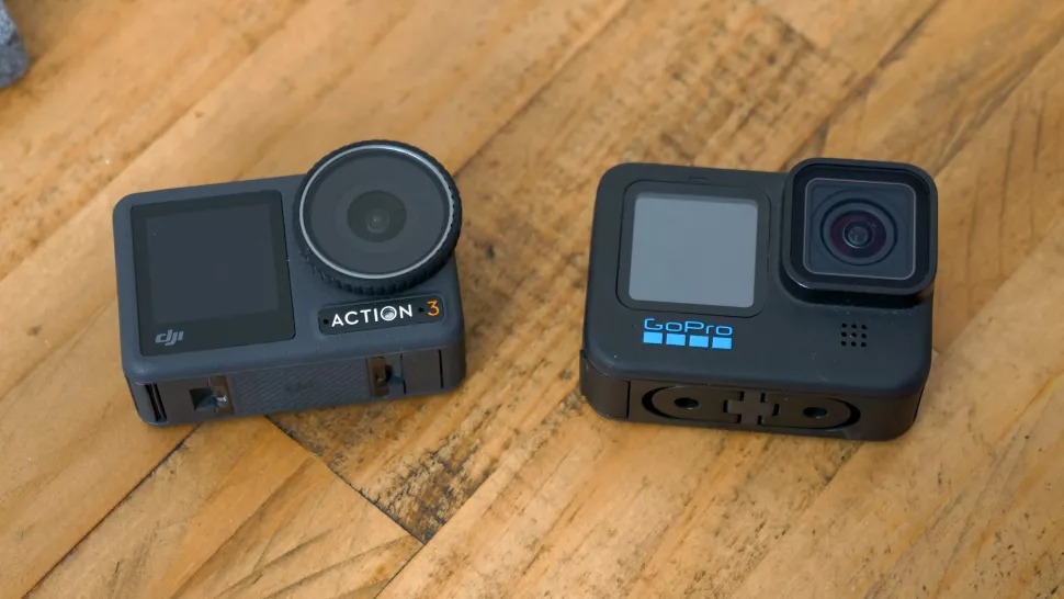 gopro hero 11 black vs dji osmo action 3 có thiết kế giống nhau