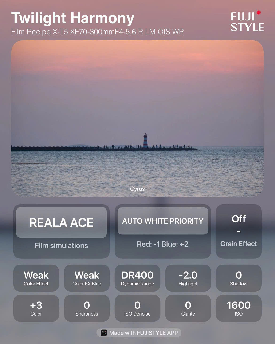 Twilight Harmony là công thức màu phim Fujifilm tuyệt vời để chụp hoàng hôn