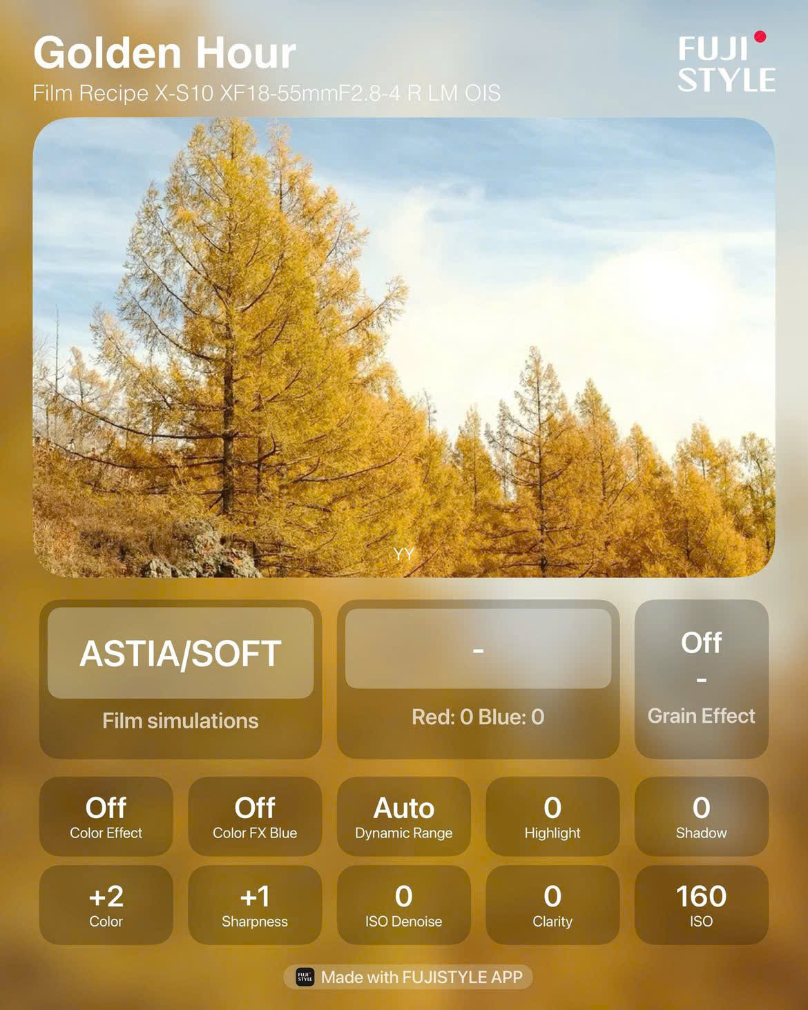 Golden Hour - công thức màu nổi nật với tông vàng mùa thu tuyệt đẹp