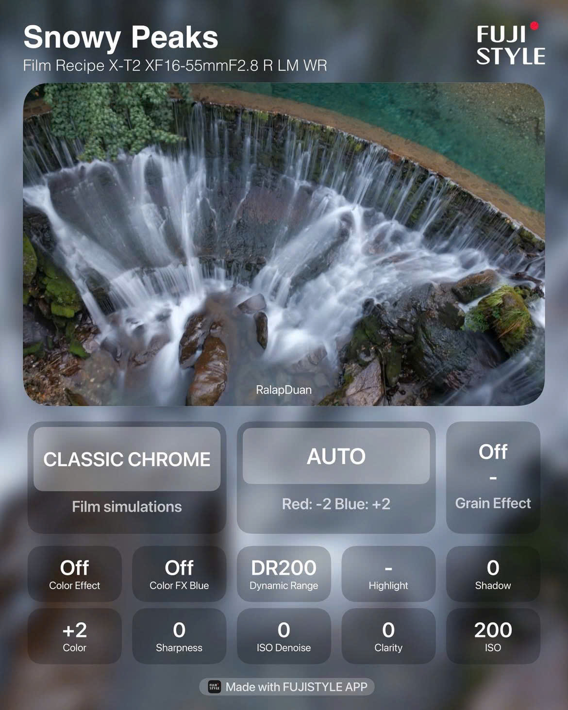 Snowy Peaks là Recipe Fujifilm được thiết kế để lột tả vẻ đẹp lạnh lẽo