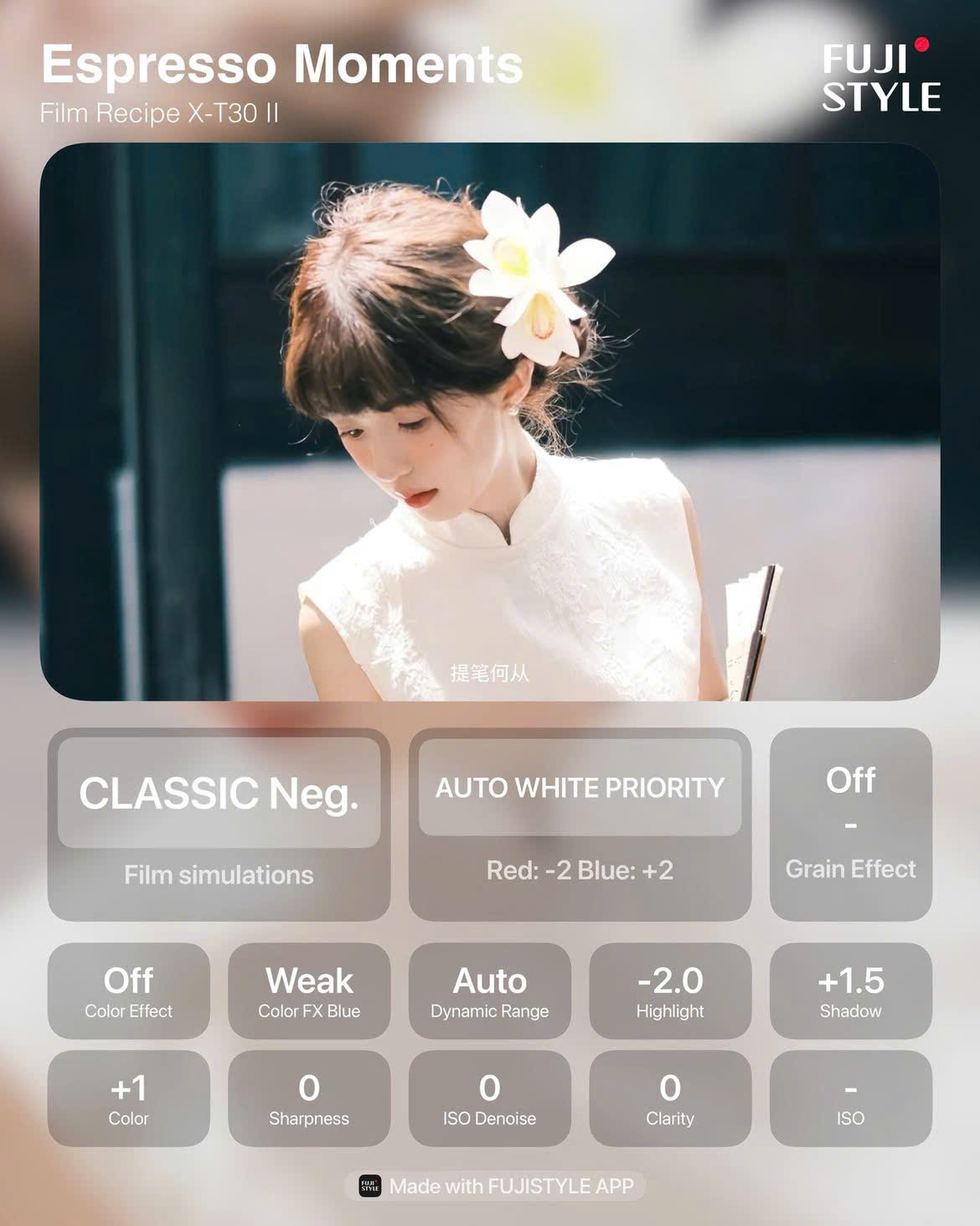 Công thức màu Fujifilm - Espresso Moments