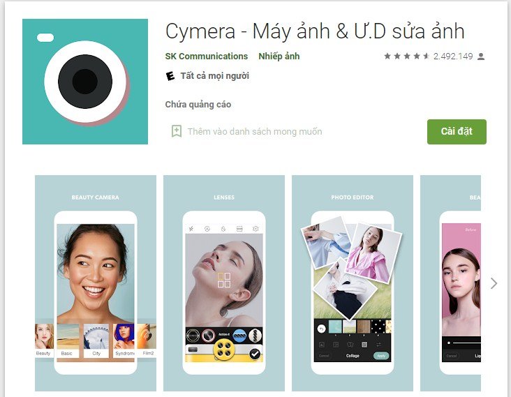 app xóa phông cymera