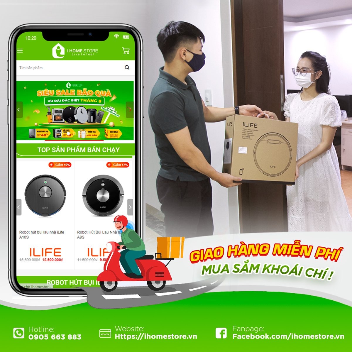 Ihome Store chuyên về robot hút bụi