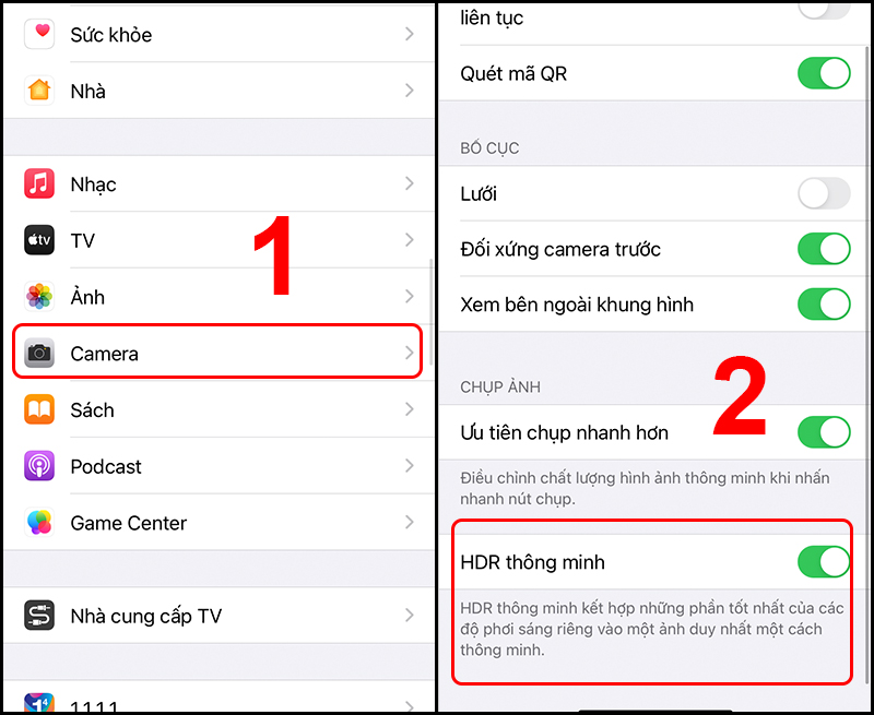 Chụp ảnh HDR trên điện thoại IOS