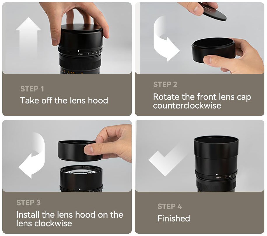 Lens hood ống kính có thể dễ dàng biến đổi thành phụ kiến bảo vệ ống kính