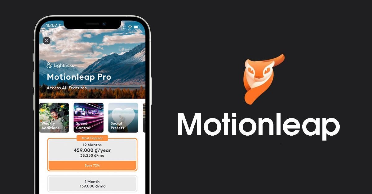 Photo Editor Mobile App - Motionleap